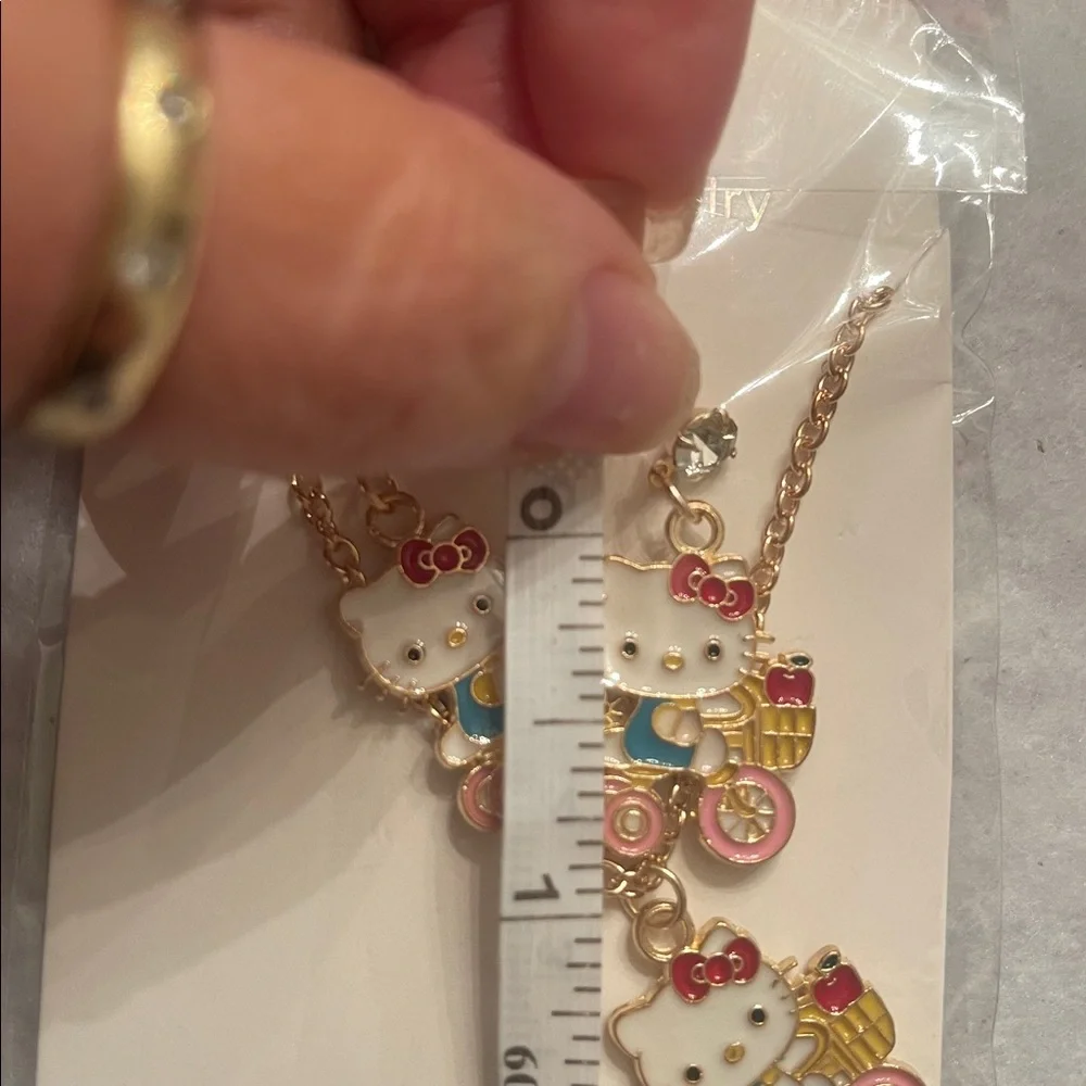 Hello Kitty Kids Socks coin purse, Necklace Set - Red, White nwt
